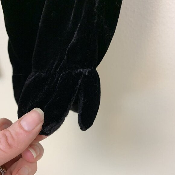 Cut Loose Womens Size M Black Velvet Pull On Pants Rayon Silk Ankle Holiday - Picture 7 of 13